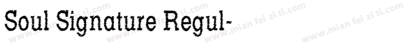 Soul Signature Regul字体转换